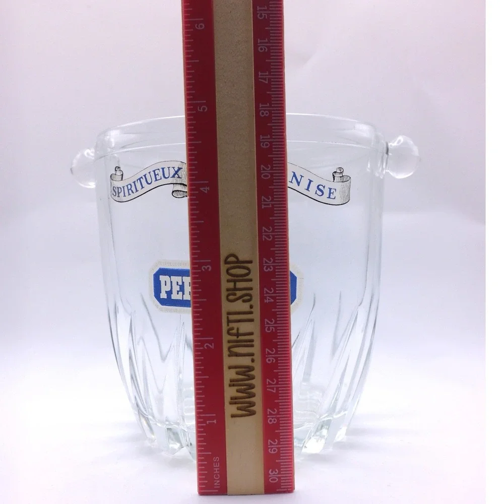Pernod Fils Spiritueux Anise Paris Ice Bucket Clear Glass French